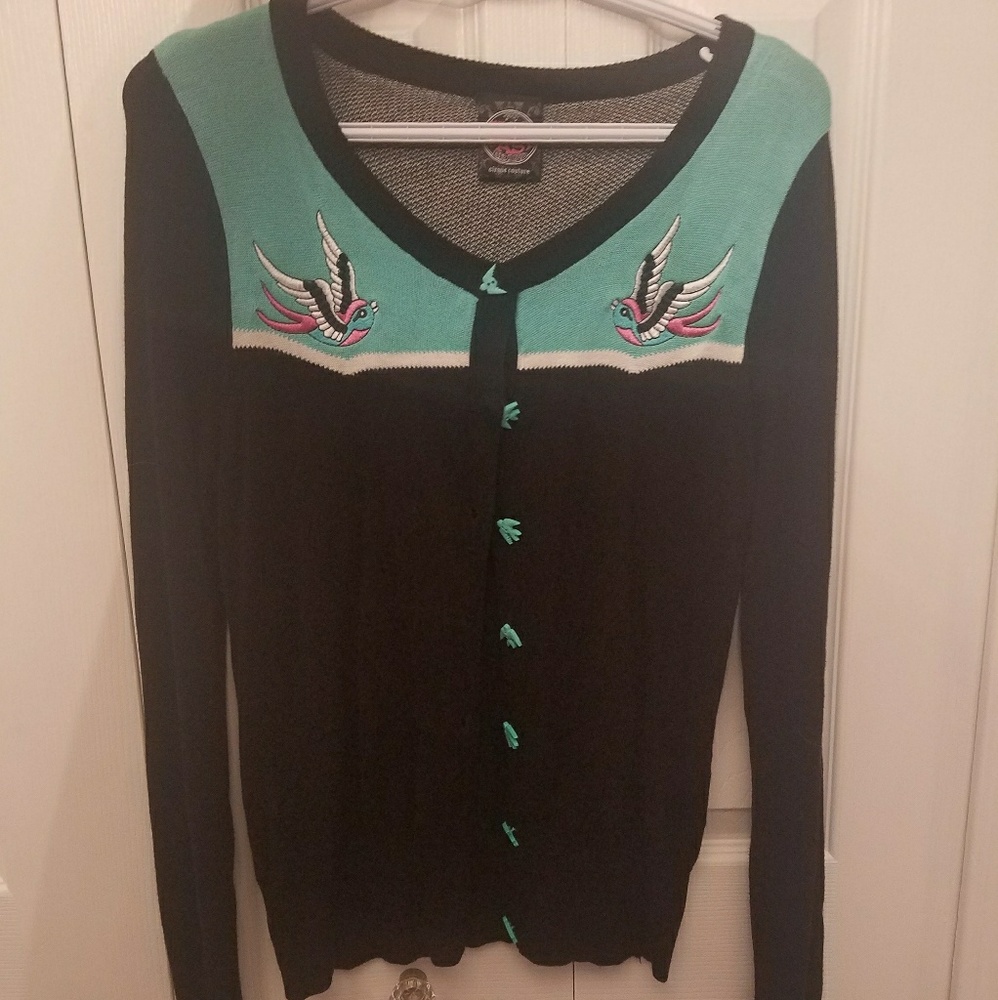 Too Fast Sparrow Cardigan Rockabilly Pinup